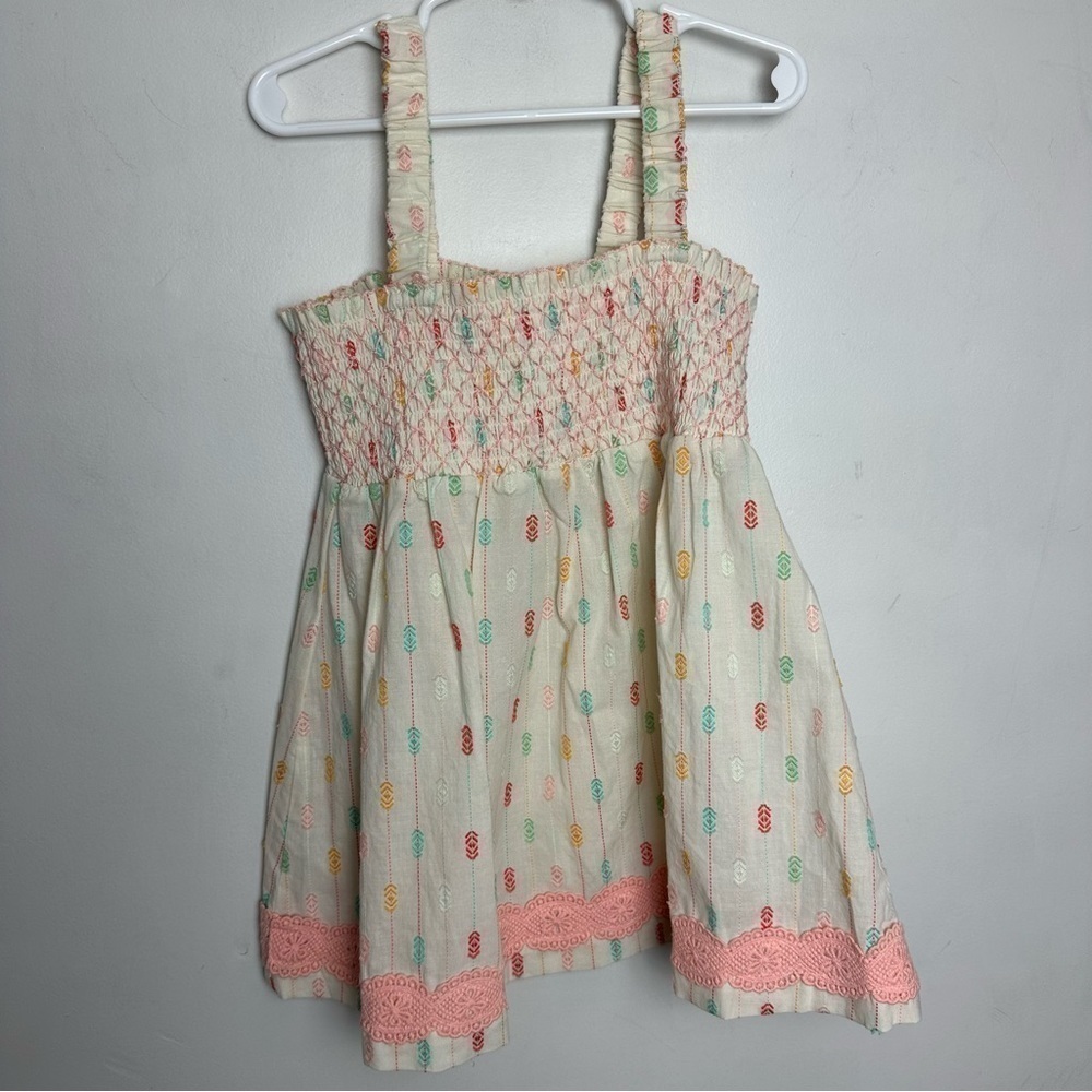 Matilda Jane Dream Chasers Dress Girl's Size 8 Cream Pink whimsical summer